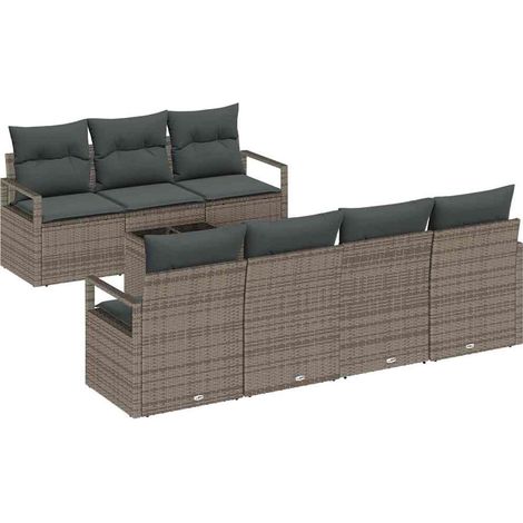 Maison Exclusive - Gartensofa-set mit Kissen mit Speicher 8 pcs G