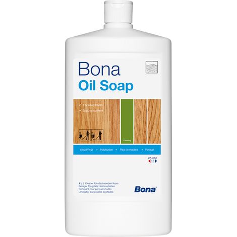 Nettoyant professionnel pour parquets huilés – Formule concentrée à base d’huile végétale – Nettoie et protège le bois – 1L – Bona