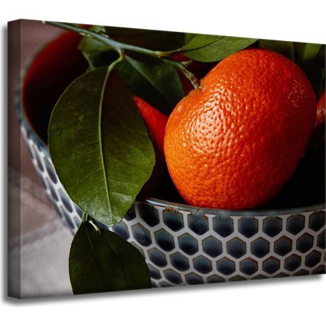 Leinwanddruck „Küche Orangen“ 40 x 30 cm Obstkorb
