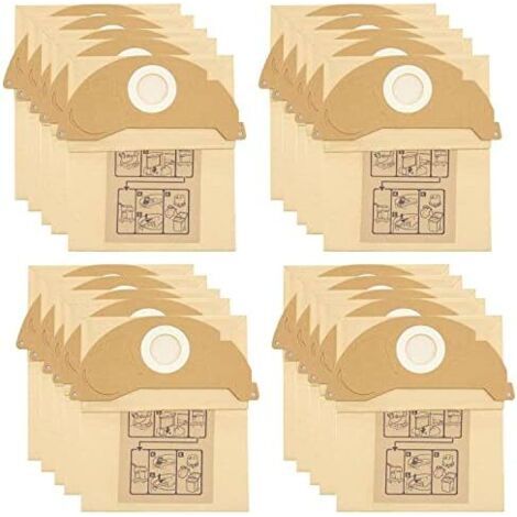 Accessoire pour aspirateur 20 Sacs Filtre Remplacement pour Aspirateur Karcher WD2 MV2 WD 2.200 WD2250 A2004 A2054 A2099, 6.904-322.0 (1/5)