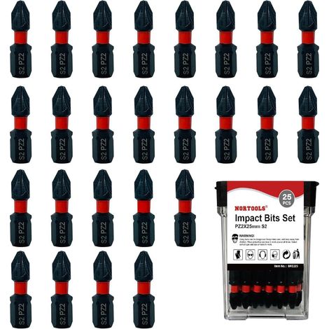 Bitsatz 25teilig S2 Stahl PZ2 25mm 25pcs 25mm Impact Bits (1/5)
