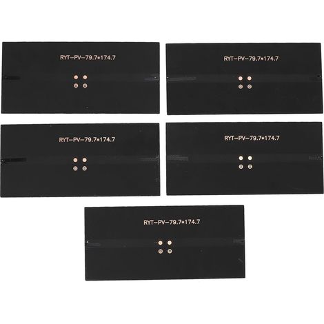 Pacote Com 5 Painéis Solares Monocristalinos De Alta Eficiência Watts, 17, 5 X 7, 9 Cm (6, 9 3 1 (1/5)