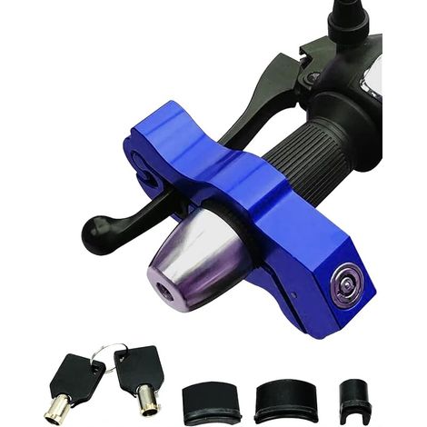 1 pièce Serrure de Moto Robuste,Serrure de Guidon de vélo réglable antivol pour sécuriser Vos cyclomoteurs,Motos,Scooters,ATVs,Dirt Bike (1/5)