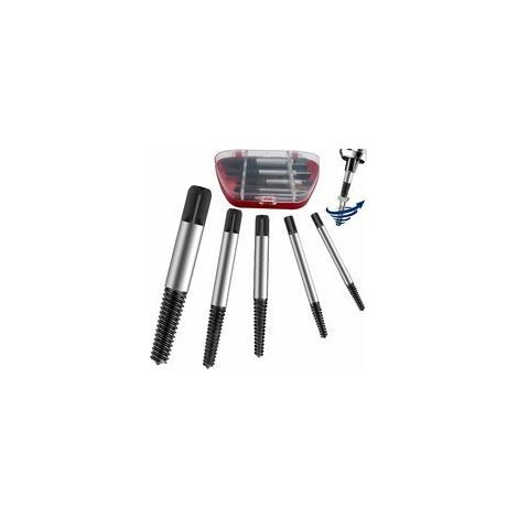 5pcs Endommagé Vis Extracteurs, 3mm à 18mm Embouts Extracteurs de Vis Cassées, Tournevis Stripped, Extracteurs Hélicoïdaux, Facilement Retirer L'écrou Cassé Vis ou Boulons (1/5)