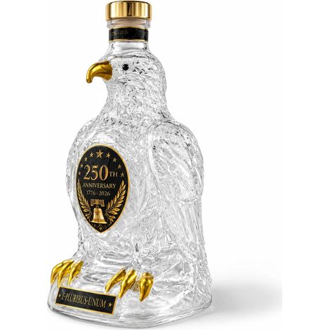 (A) Carafe à whisky en verre en forme d'aigle, bouteille décorative commémorative de la fête de l'Indépendance (1776-2026), idéale pour un bar à domicile. (1/5)