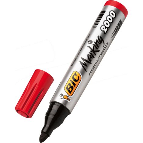 Bic Marcatore Rosso Punta Tonda 12 pezzi