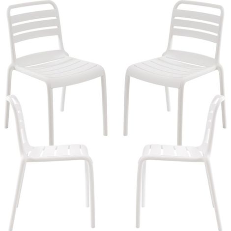 Packs Sillas Jardín - Pack 4 Sillas Belia - Blanco (1/5)