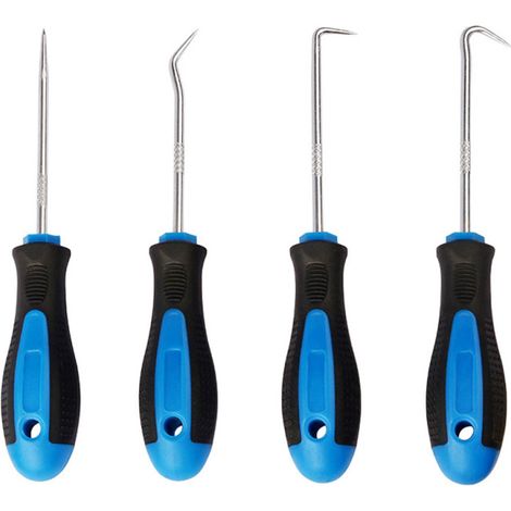 Kit de herramientas para reparación de automóviles: extractor de juntas, gancho de extracción, accesorios para juntas tóricas y retenes de aceite.