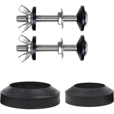 Vis de fixation de réservoir d'eau de toilette fendu, raccords de connexion de réservoir d'eau avec siège, accessoires d'installation de réservoir d'eau de toilette avec deux bagues d'étanchéité. (1/5)