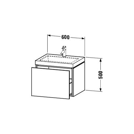 Duravit LC6916O5555 LC cb WH 600x480x500 Ei marbré Mt
