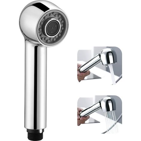 Douchette Evier Cuisine avec 2 Jets et Aérateur à Economie d'Eau, Robinet Cuisine Douchette Remplacement en ABS Robuste, Compatible avec Robinets de Cuisine Extractibles (1/5)