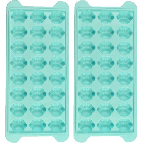 2 bacs à glaçons en silicone forme patte de chat avec couvercle, 24 alvéoles, pour congélateur, usage familial et bar (1/5)