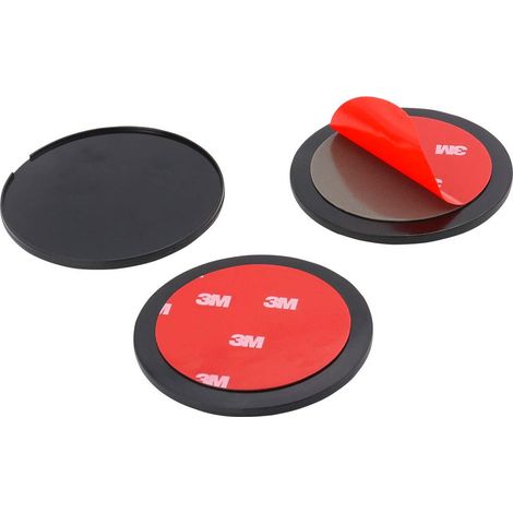 Pastille Adhésive - 7,3 Cm - Pour Support Tableau De Bord - Compatible GPS Téléphone - Lot De 3 (1/5)