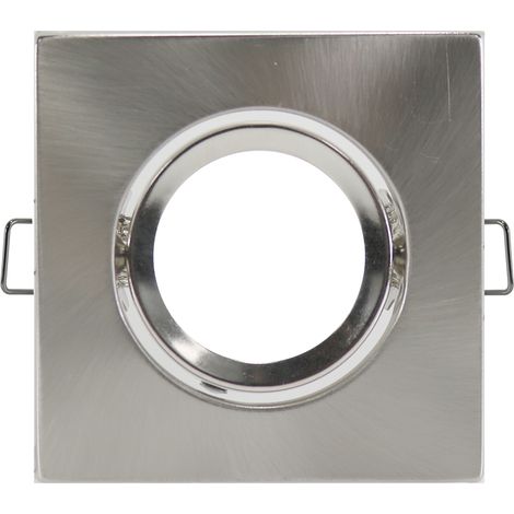 IluminaShop - Aro Basculante Cuadrado Niquel para GU10/MR16