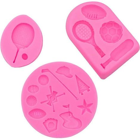 Moule en Silicone pour Boules de Bonbon Chocolat - Décoration Gâteau Tennis de Table Golf (1/4)