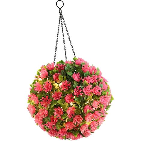 Lampe Solaire Suspendue Jardin Décoration Extérieure Boule LED Rose Étanche pour Mariage et Fête (1/5)