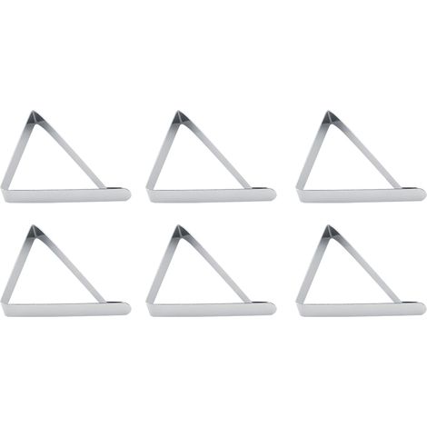6 pinces à nappe en acier inoxydable (1/5)