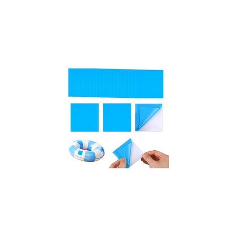 20-teiliges Set mit Flicken für aufblasbare Matratzen, Poolflicken, selbstklebende PVC-Reparaturflicken für aufblasbare Matratzen, Reparaturflicken für Poolfolien, Flicken-Reparaturset (Blau) (1/5)