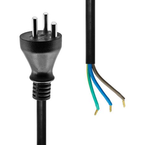 ProXtend Denmark Stromkabel, offenes Ende, 10,3 m, Schwarz, PC-KOE-010