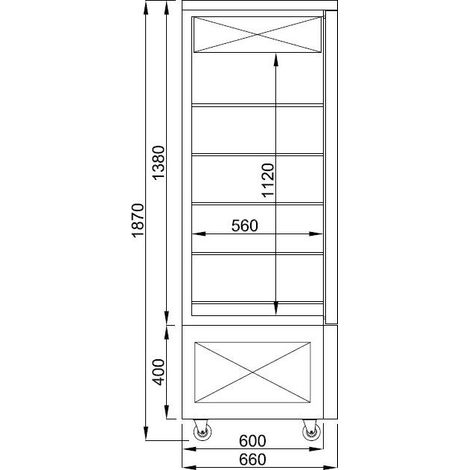 Vitrine Réfrigérée 4 Faces Vitrées pour Chocolat - Combisteel (1/2)