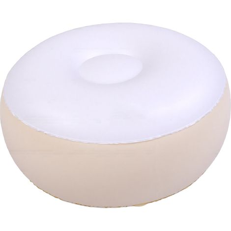 Repose-pieds gonflable en PVC, tabouret d'extérieur Portable, oreiller gonflable pour Camping, Patio, plage, marron clair (1/5)