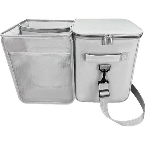Insert organisateur 2 en 1 pour grande glacière étanche en PEVA – Argent, panneau mesh (1/4)