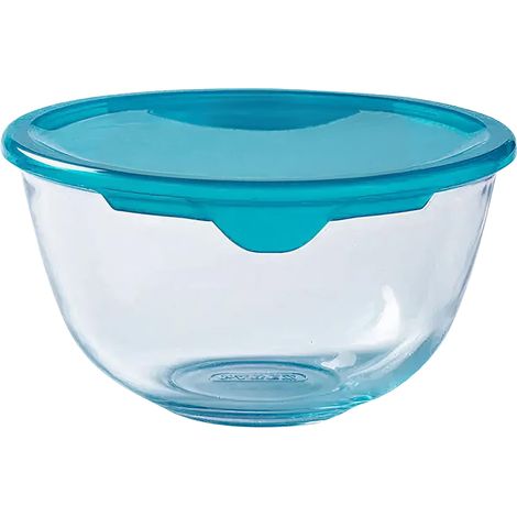 Saladier avec Couvercle 1.1L - Polyvalent et Gigognable pour un Usage Quotidien - Verre Borosilicate - Résiste aux Rayures - Boîte Alimentaire Verre - Ustensile de Cuisine (1/5)