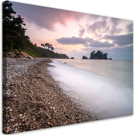 Stampe su Tela, Paesaggio spiaggia rocciosa mare, 30x20 (1/5)