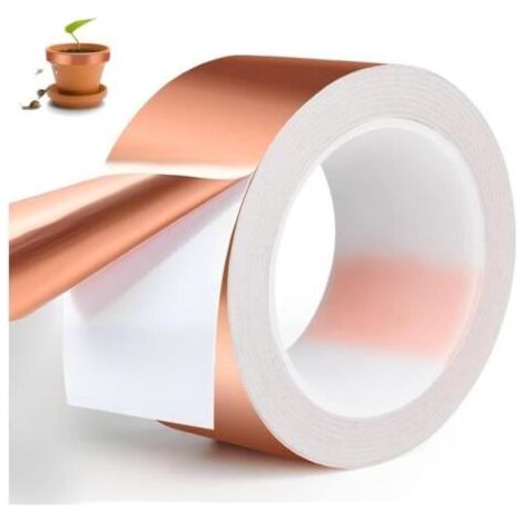 Kupferband 50 mm x 20 m, Schneckenbarriere zum Schutz von Pflanzen in Hochbeeten. (1/5)