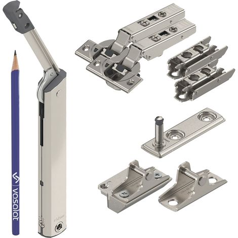 Blum Aventos HK-XS 20K1501 Kraftspeicher Set 10-tlg., Klappenbeschlag mit Clip Top Blumotion Scharnier für Holz- und Alufronten (1/5)