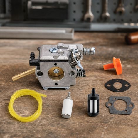Carburateur Walbro WT-45 pour débroussailleuse Stihl FS48 FS52 FS66 FS81 FS106. Kit complet avec pompe d'amorçage, filtres et joints. Réf 4126-120-0600. (1/4)
