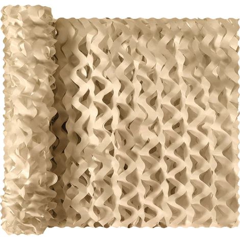 Voile d'ombrage camouflage rectangulaire - 2 x 3 m - Sable (1/4)