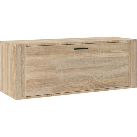 vidaXL Scarpiera a Muro Rovere Sonoma 100x35x38cm in Legno Multistrato (1/5)