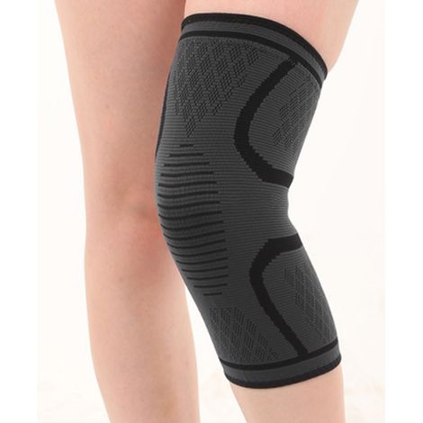 Genouillère de Sport Noir pour Cyclisme et Running - Compression et Anti-Dérapant (Taille M) (1/5)
