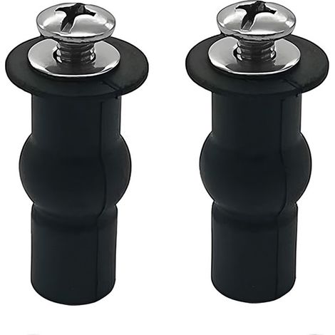 Vis de siège de toilette, Fixations de charnières pour abattant WC, Accessoire de fixation pour abattant convient à toutes les toilettes (18 mm) (1/5)