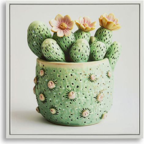 Tableau Imprimé "Cactus I" 40x40cm Multicolore (1/5)