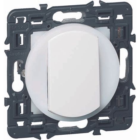 Interrupteur va et vient 10A couronne lumineuse Céliane - blanc - Legrand