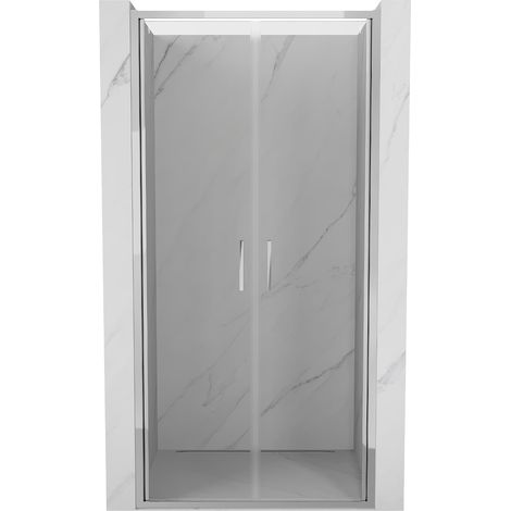 Mexen Exo puertas de ducha batientes dobles 90 cm, transparente, cromo - 814-090-000-01-00 (1/5)