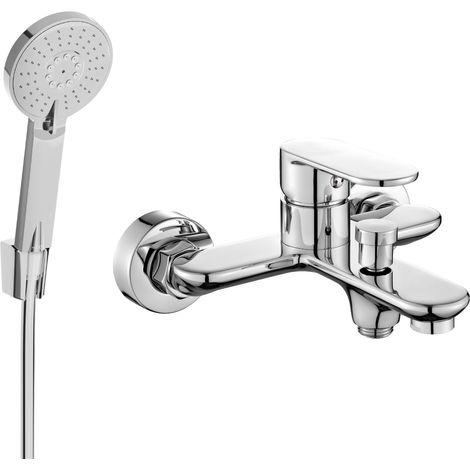 Mexen Milo R40 robinet baignoire avec ensemble douche, chrome - 7133R40-00 (1/3)