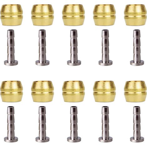 10 Set BH90 Olive and Barb, Insert de Connecteur Olive Tuyau Frein Disque Hydraulique, Replacement Tuyau Olive, Brake Hose Olive Hydrau, Pièce de Rechange Kit de Réduction Durite pour SM-BH90 (1/5)