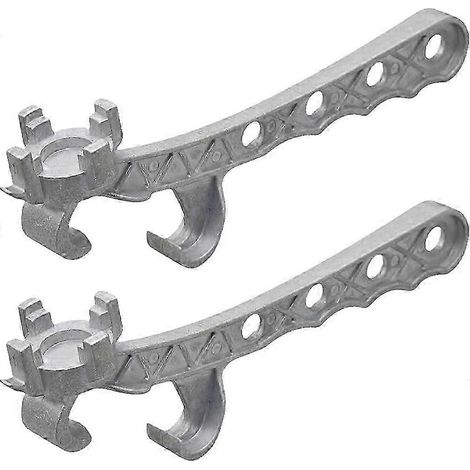 2x Aluminium-Fassschlüssel, Metall-Eimeröffner 5 Gallonen, zum Öffnen von 10-55 Gallonen Fässern, passend für 2-Zoll- und 3/4-Zoll-Spundverschlüsse - JXLGV (1/5)