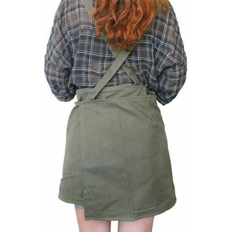 Tablier professionnel en toile avec poches, réglable, adapté aux adultes hommes et femmes. (1/4)