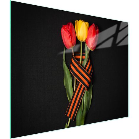 PLANCHE À DÉCOUPER EN VERRE 52x30 ROSES (1/5)