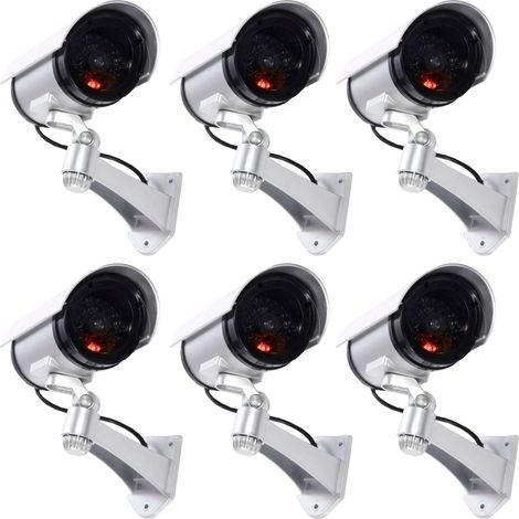 Telecamera Sorveglianza Finta Da Esterno 6 pz Luce Led Lampeggiante Infrarossi (1/5)