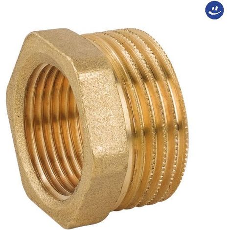 Raccordo di riduzione maschio femmina in ottone giallo serie c018 2x1 CAVALETTO