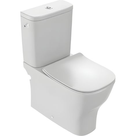 nodoro compacto de suelo sin borde con salida universal JACOB DELAFON con asiento extra-plano, desmontable y con cierre amortiguado