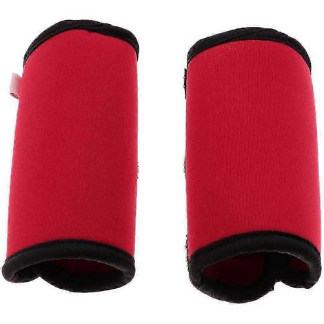 Lot de 2 attelles pour chien (avant et arrière) avec genouillères et sangles, noires, taille S-Red M