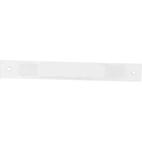 Poignée de porte coulissante métal chromé, poignée de tirage pour placard et grange, avec vis de fixation, blanc (1/5)