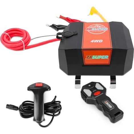 ZESUPER Relais solénode de botier de commande de treuil pour treuil électrique de 3,6 à 7 7 711,1 kg, 12 V, bote de treuil de rechange universelle (1/5)