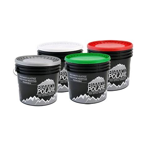 Bianco Polare Vernice Acrilica Per Tetti Kg. 20 - Colore Verde